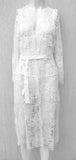Lacey Front White Robe