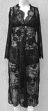 Lacey Front Black Robe