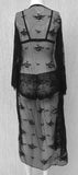 Lacey Front Black Robe