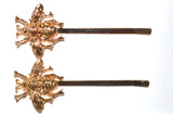 Gold Bee Hair Clips