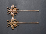 Gold Bee Hair Clips