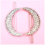Silver Moon Hair Clip