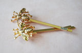 Gold Bee Hair Clips
